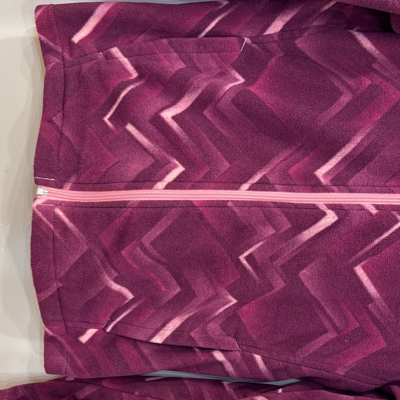 Girls/women’s Columbia Maroon Patterned Fleece Jacket - Picture 4 of 5